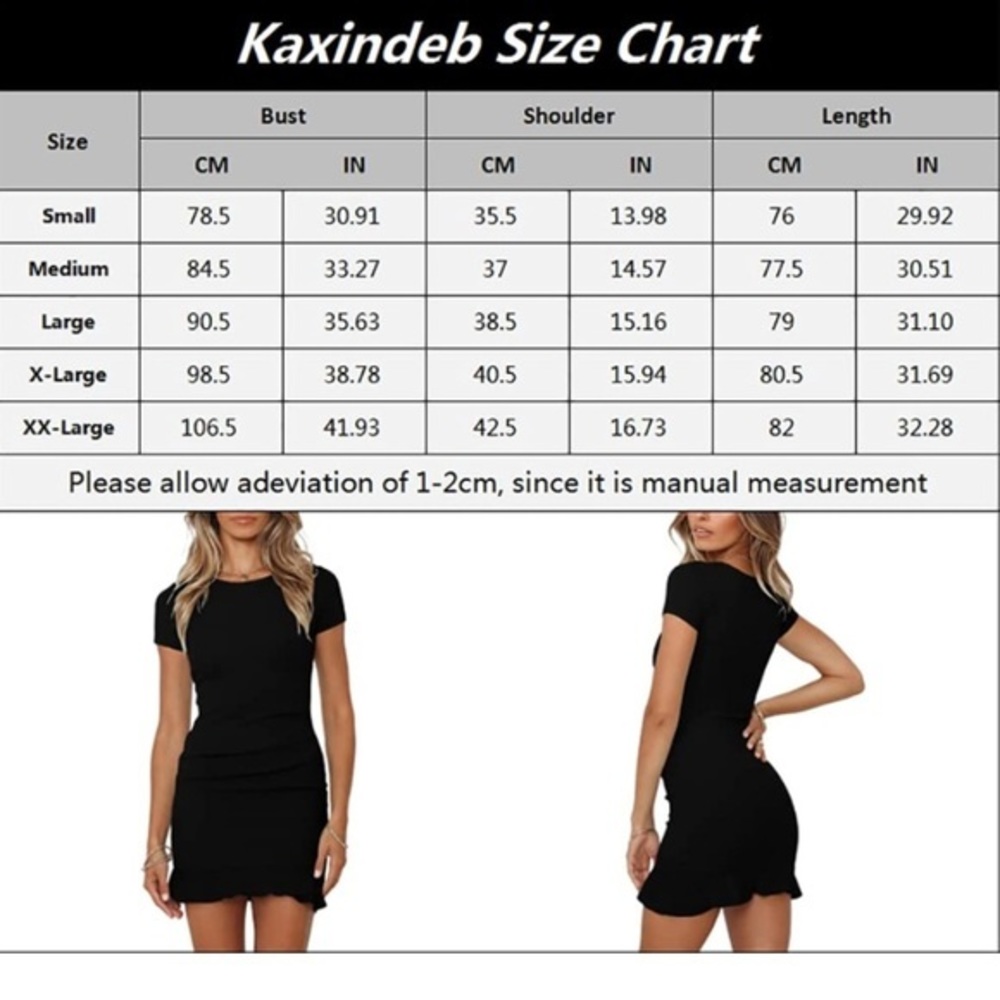 NWOT, Women's SS Casual Ruched T Shirt Mini Dress, Crewneck, Ruffle‎ - Picture 5 of 6